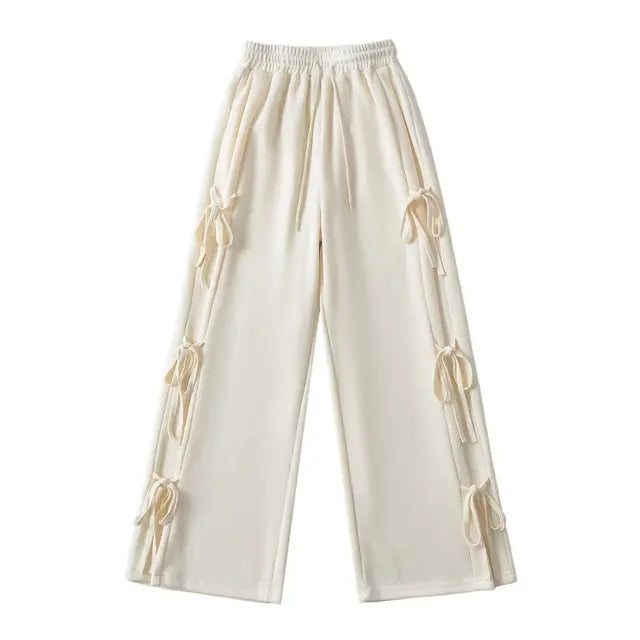 Pre Order:  Bow Tie High Elastic Waist Pants