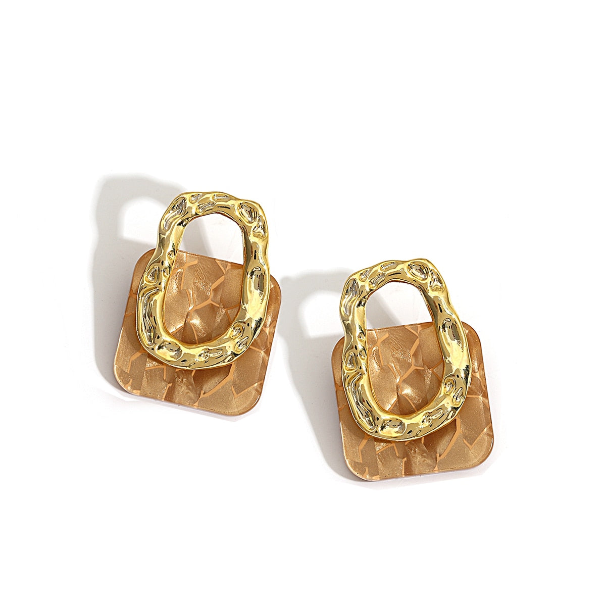 Pre Order:  Elegant Square Acrylic Resin Pearl Earrings