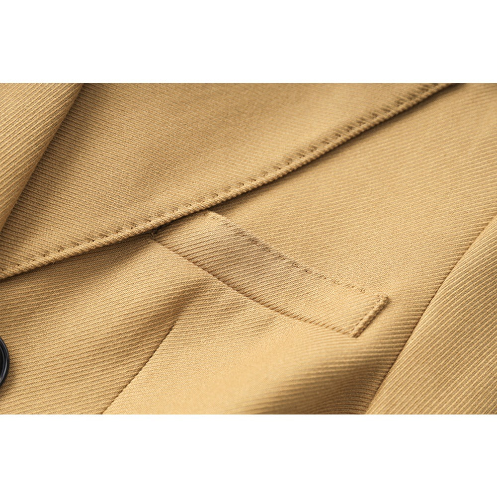 Pre Order:  Classic Double Breasted Wool Twill Long Coat