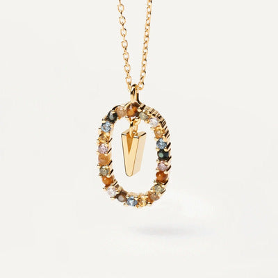 Pre Order:  Letter Pendant Collarbone Necklace