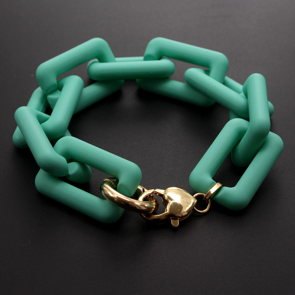 Pre Order:  Matte Chain Resin Bracelet