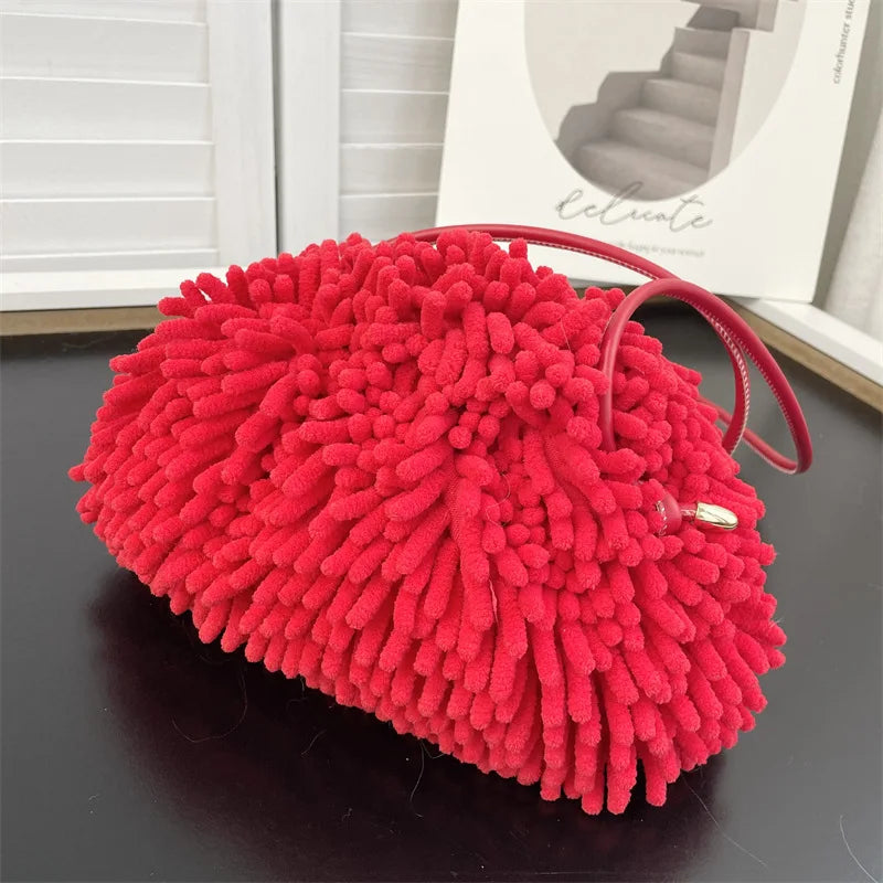 Plush Shoulder Cloud Bag