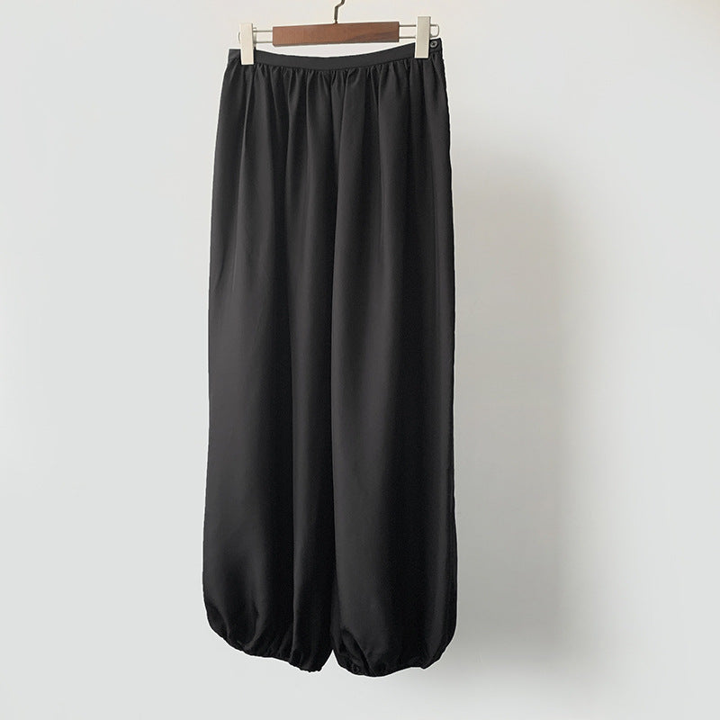 Pre Order:  Wide Leg Loose Silk Pants