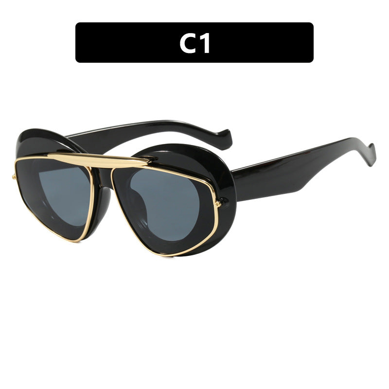 Pre Order:  Chunky Wing Aviator Cat Eye Sunglasses