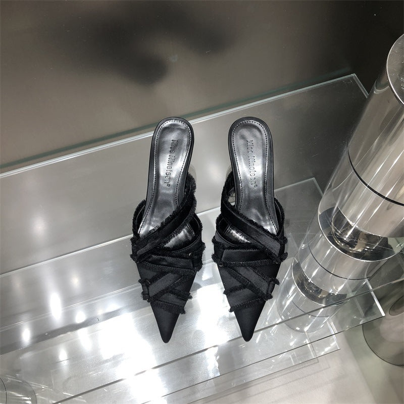 Pre Order:  Solid Pointed Toe Mule Pumps