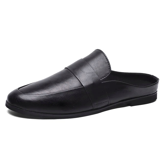 Pre Order:  Black Half Loafers Leather Shoes