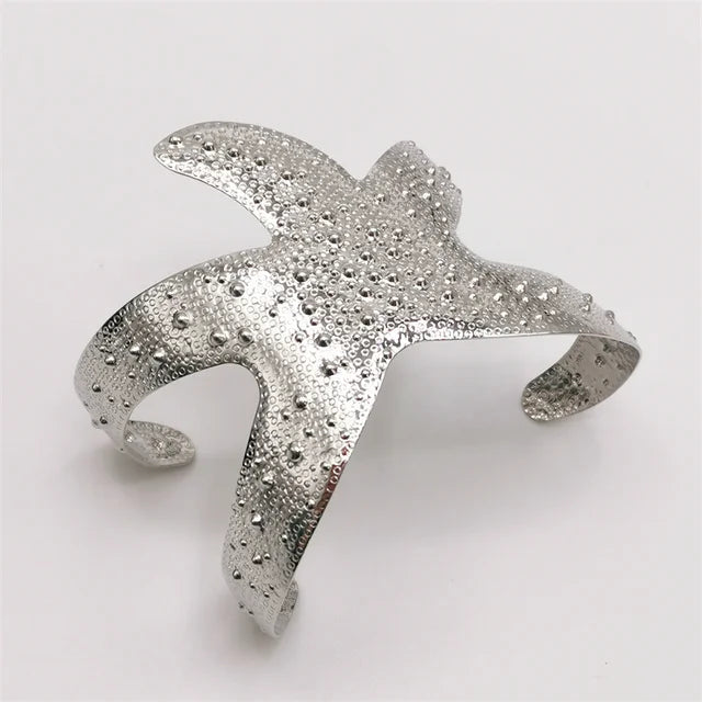 Pre Order:  Exaggerated Wide Starfish Cuff Bracelet