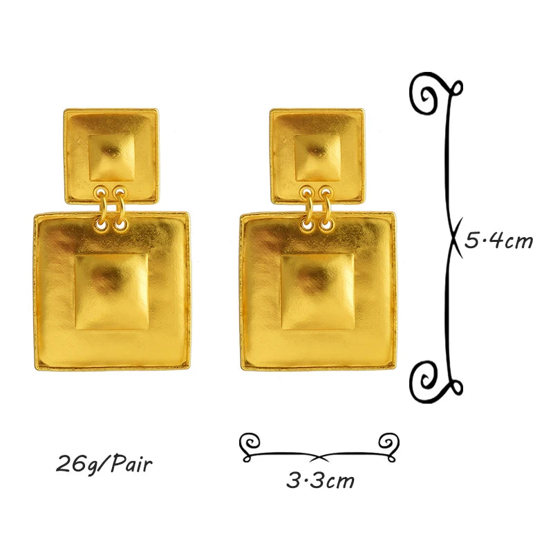 Pre Order:  Square Link Drop Earrings