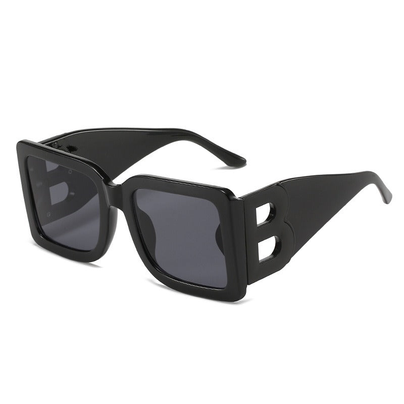 Pre Order:  Large Square Frame B Motif Sunglasses