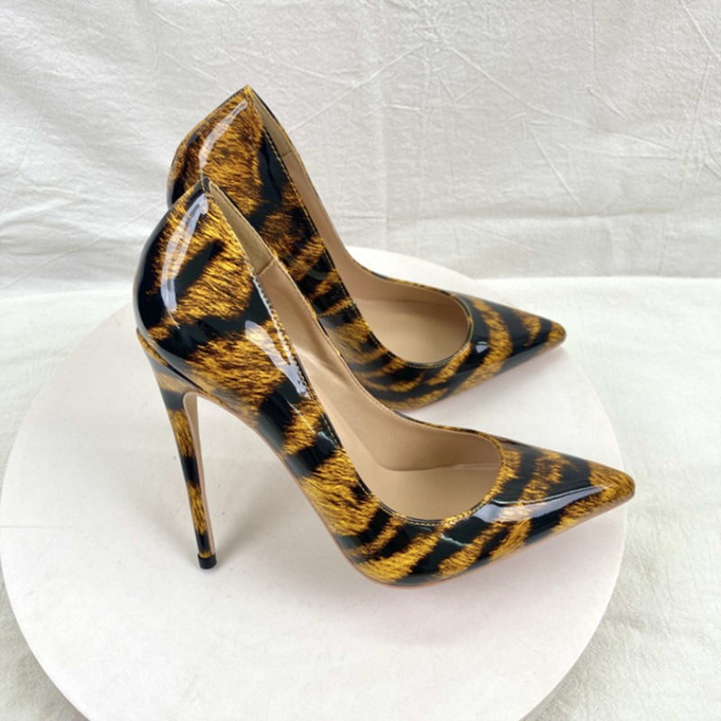 Pre Order:  Patent Tiger Stripes Stilettos