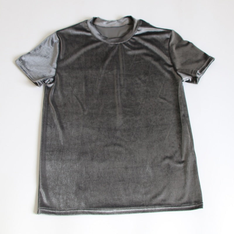 Pre Order:  Casual Solid Velvet T-Shirt