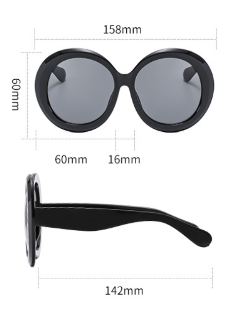 Pre Order:  Oversized Gradient Round Sunglasses