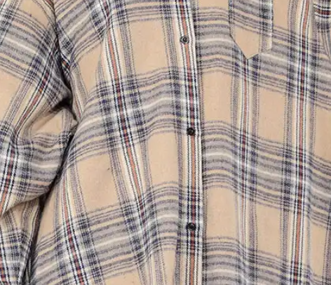 Plaid Single Pocket Long Shirt