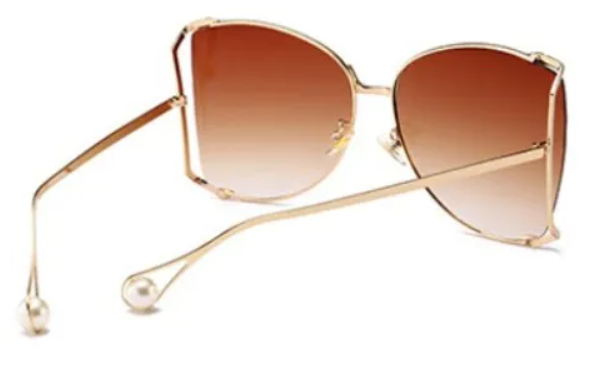 Pre Order:  Pearl Temple Tips Square Sunglasses