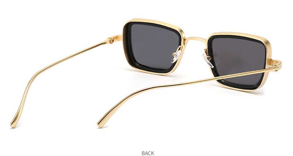 Pre Order:  Square Metal Frame Colored Sunglasses