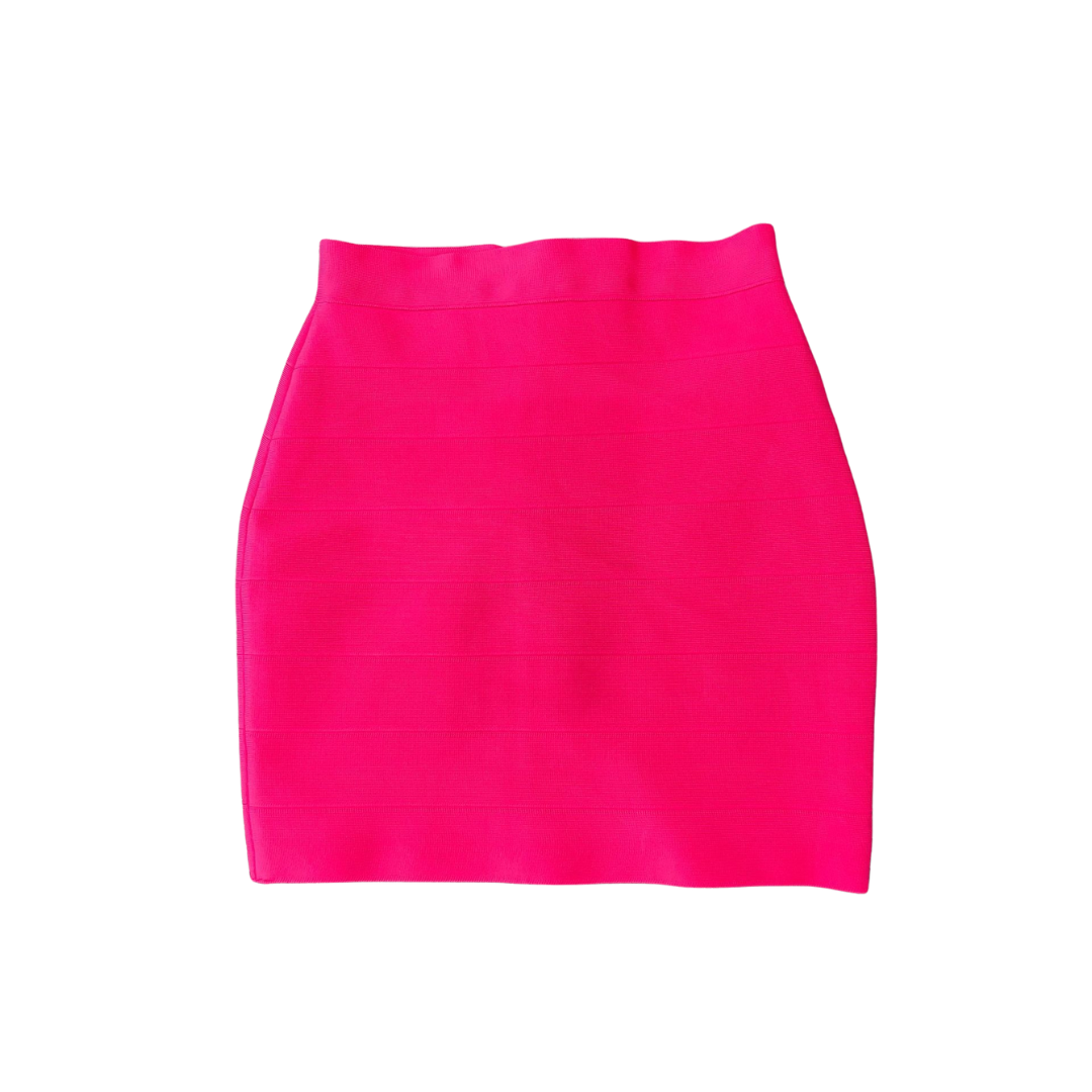 Chic Solid Stretch Wrap Mini Skirt