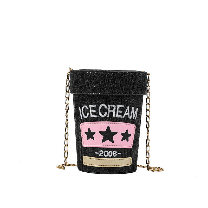 Pre Order:  Sequin Crossbody Mini Chain Bucket Bag