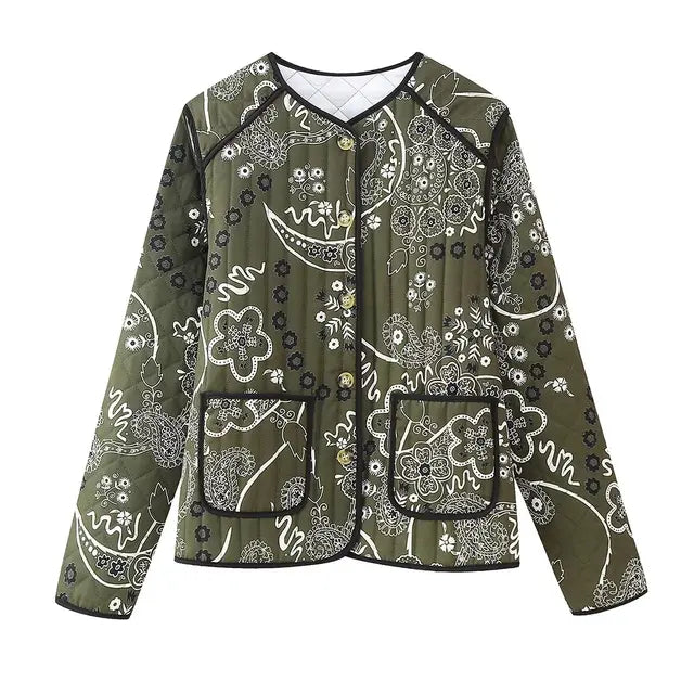 Pre Order:  Vintage Paisley Floral Quilted Jacket