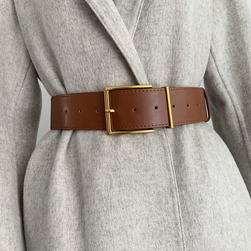 Pre Order:  Wide Waist Seal Needle Buckle Belt