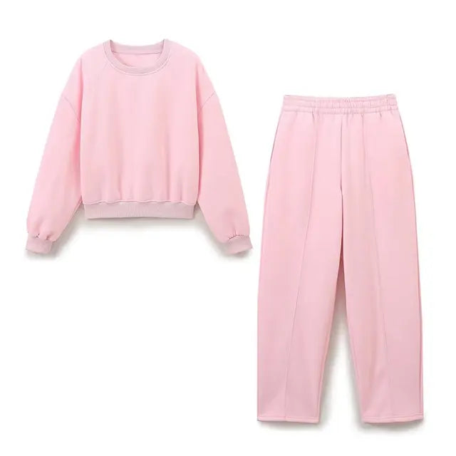 Pre Order: Long Sleeve Cotton Sweater + Pants Set