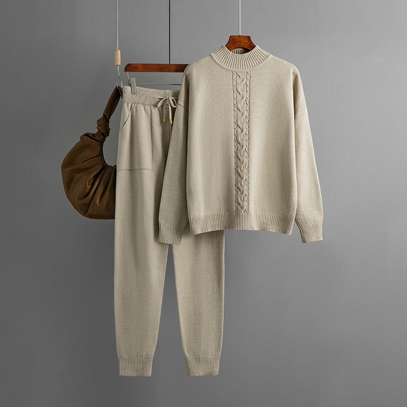 Pre Order: Fried Dough Twists Knitting Sweater + Pants Set