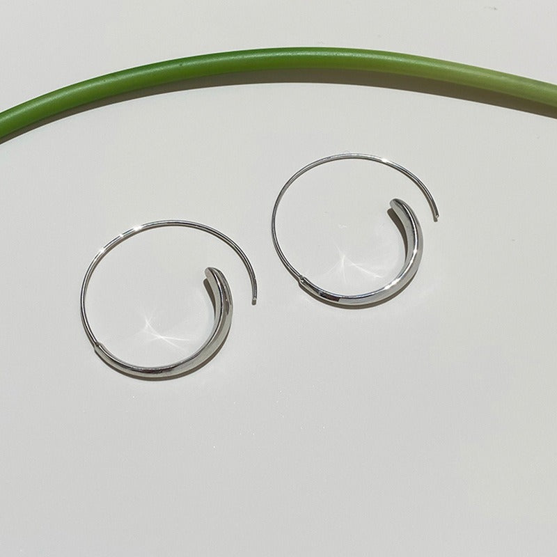 Pre Order:  Exaggerated Ear Hook Circle Earrings