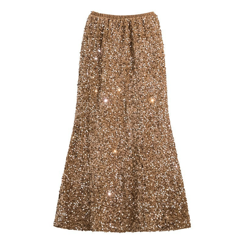 Pre Order:  Sequined High Waist Fishtail Skirt