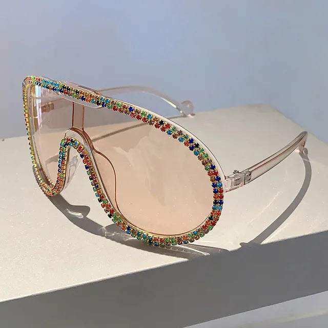 Pre Order:  Rhinestones Large Frame Sunglasses