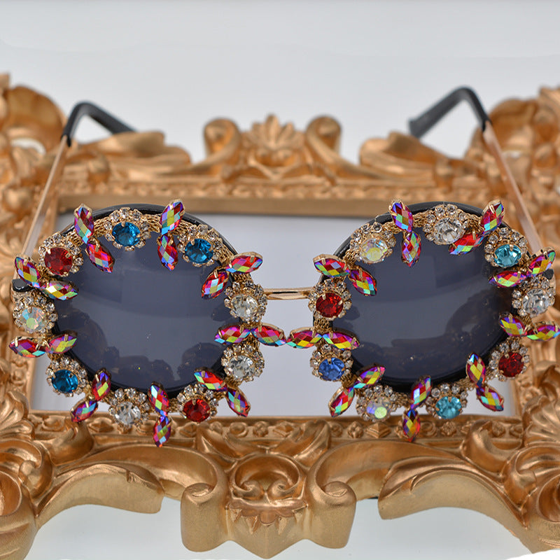 Pre Order:  Baroque Diamond Studded Exaggerated Sunglasses