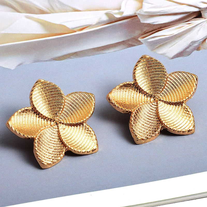 Pre Order:  Textured Floral Stud Earrings