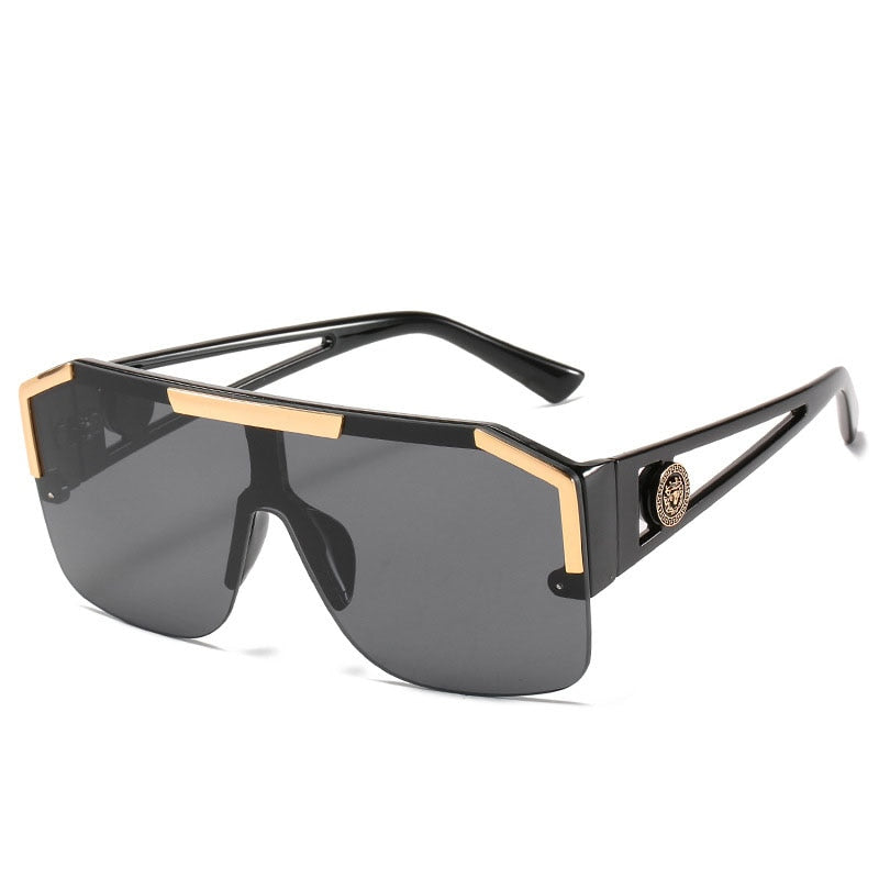 Pre Order:  Oversized Square Semi-Rimless Sunglasses