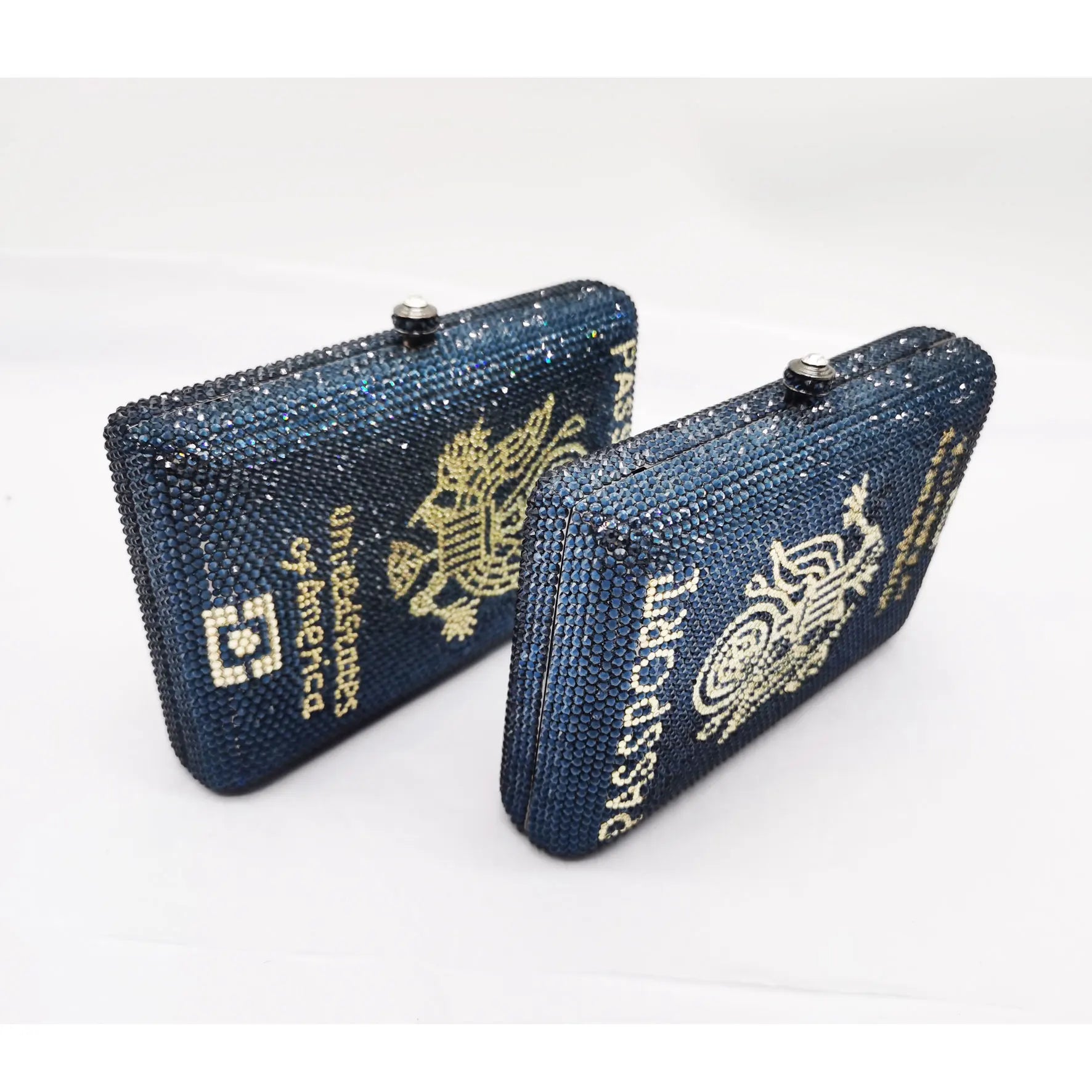 Pre Order:  Passport Rhinestones Clutch Bag