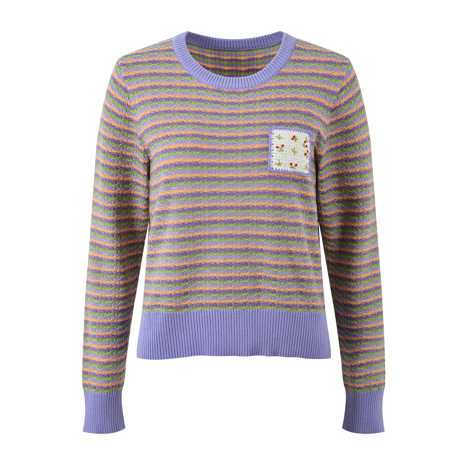 Pre Order:  Striped Round Neck Casual Knitted Sweater