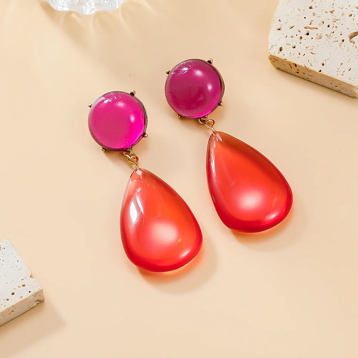 Pre Order:  Waterdrop Resin Pendant Earrings