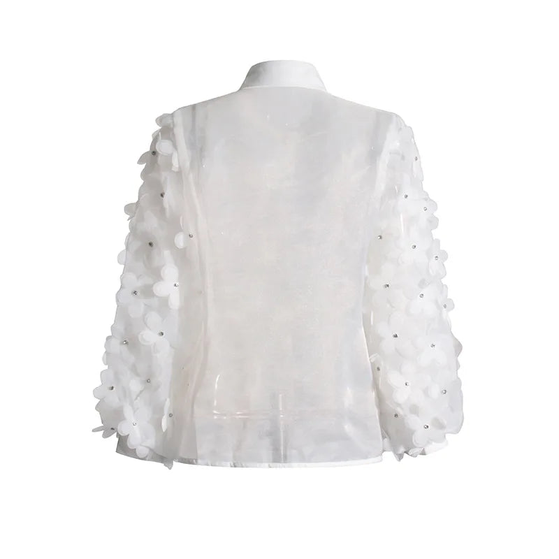 Pre Order:  3D Flower Fluff Mesh Shirt