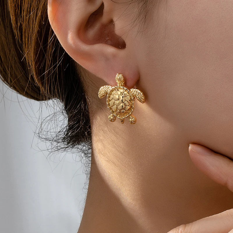 Pre Order: Gold Sea Turtle Earrings