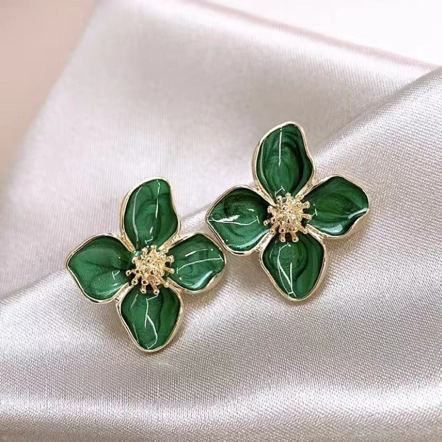 Pre Order:  Glazed 3D Flower Earrings