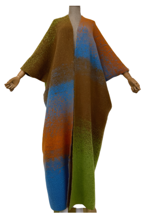 Stylish Colorful Maxi Cardigan - WINI