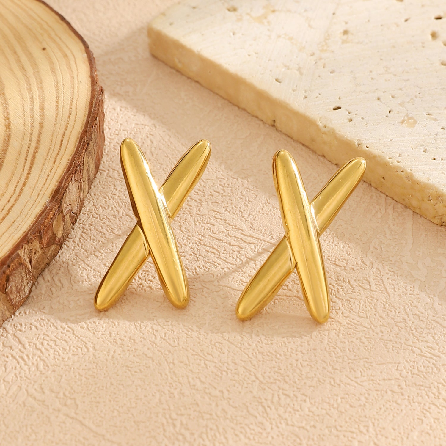 Pre Order:  X- Shaped Stainless Steel Earrings