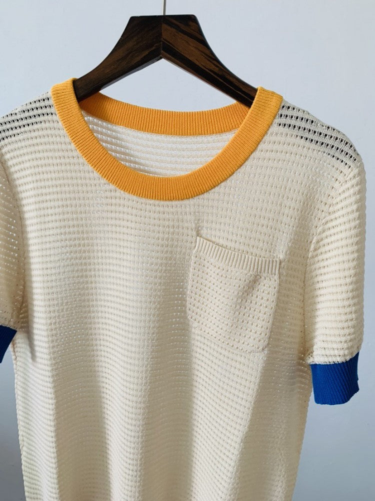 Pre Order:  Knitted Linen Round Neck Top