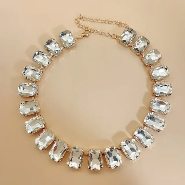 Pre Order:  Luxury Adjustable Crystal Chain Choker Necklace