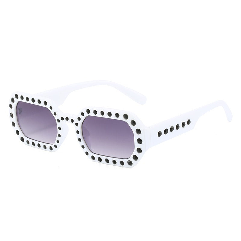 Pre Order:  Diamond Inlaid Small Frame Sunglasses