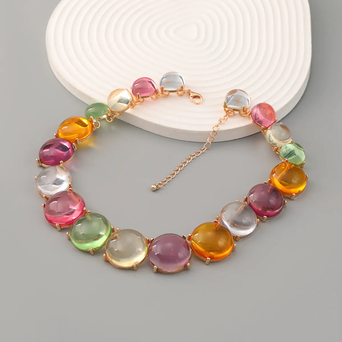 Pre Order:  Multicolor Alloy Resin Choker Necklace