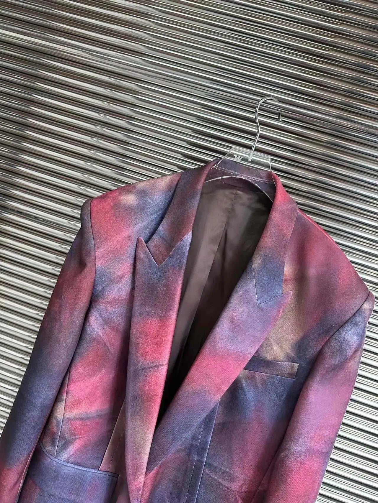 Pre Order:  Multicolor Tie-Dye Single-Breasted Loose Blazer