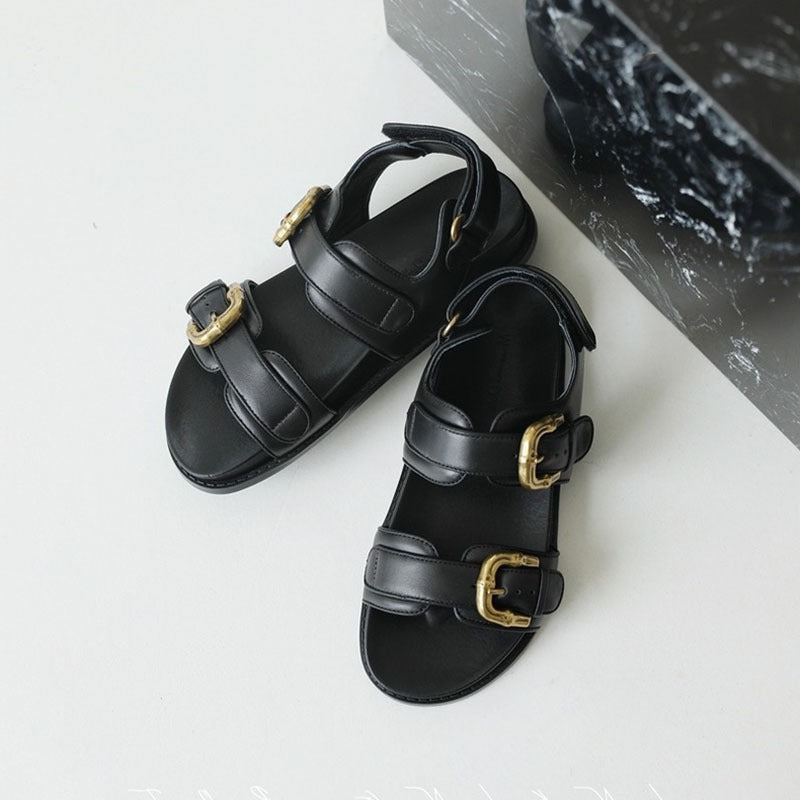 Pre Order:  Belt Buckle Thick Sole Roman Sandals