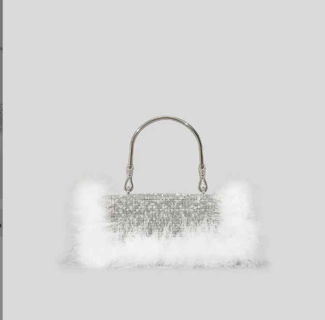 Pre Order:  Fur Diamond Clutch Bag