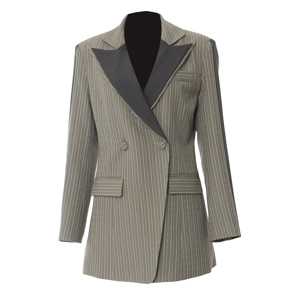 Pre Order:  Stripe Waist Cinching Blazer