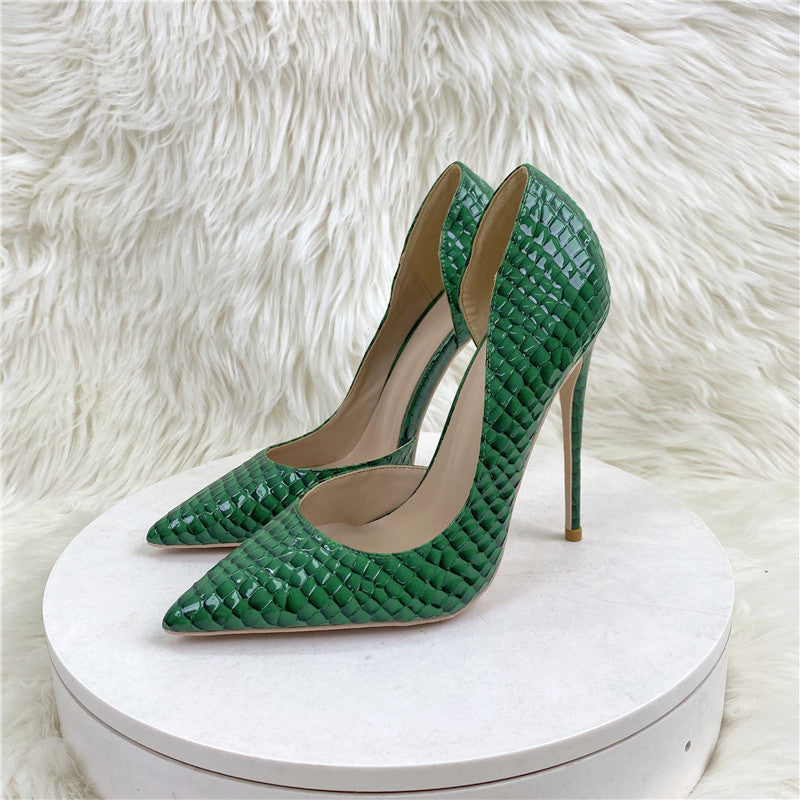 Pre Order:  Snakeskin Texture High Heels Pumps