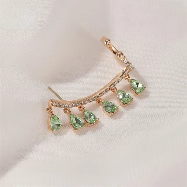 Pre Order:  One Piece Crystal Inlay Stud Earring