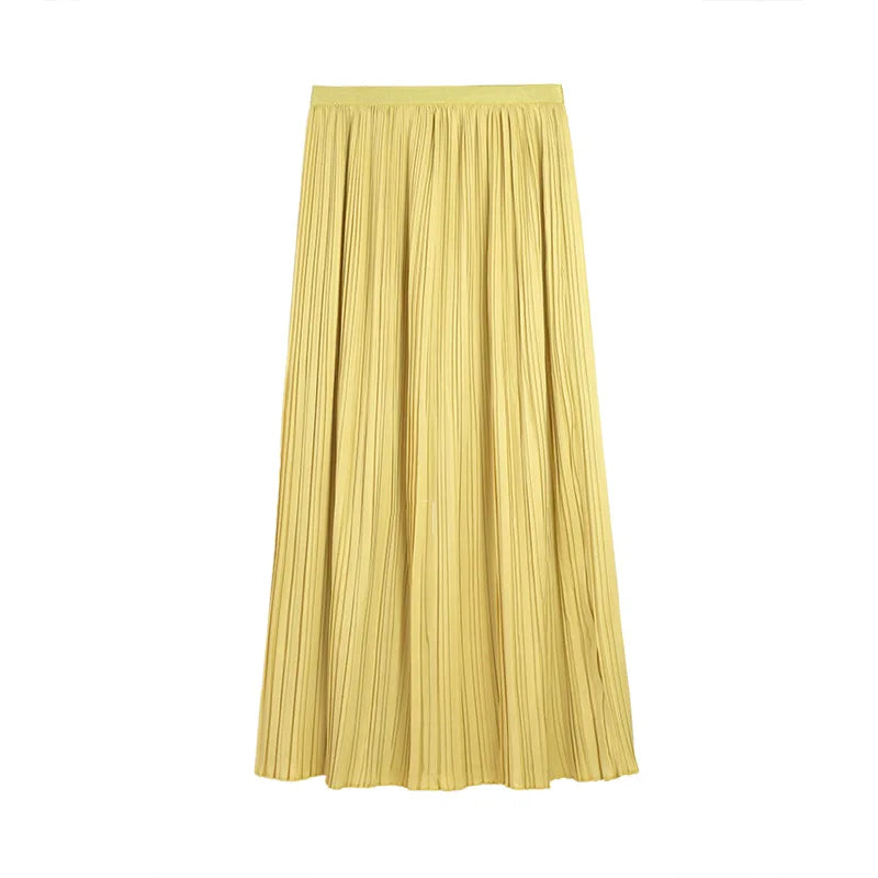 Pre Order:  Classic Solid Pleated  A-Line Skirt